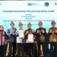 Dari Kiri ke kanan: EVP Legal Aset Properti dan Perizinan Terintegrasi PT PLN (Persero), Lindasari Hendayani, GM PLN UIP3BS, Daniel Eliawardhana, GM PLN UID Sumatera Utara, Awaluddin Hafid, Kepala Kanwil BPN Provinsi Sumatera Utara, Askani, GM UIP SBU, Hening Kyat Pamungkas, Sekjen ATR BPN, Suyus Windayana.