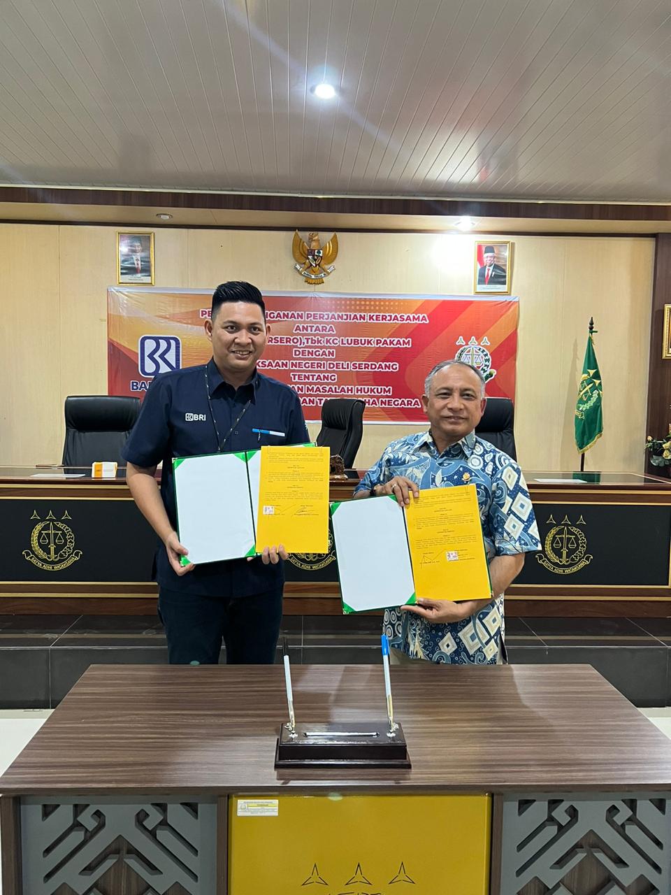 BRI Cabang Lubuk Pakam MoU Dengan Kejari Deliserdang