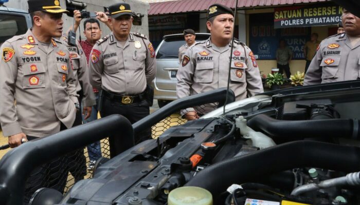 Kapolres P. Siantar Cek Randis R2 Dan R4 Serta Almatsus Sat Samapta