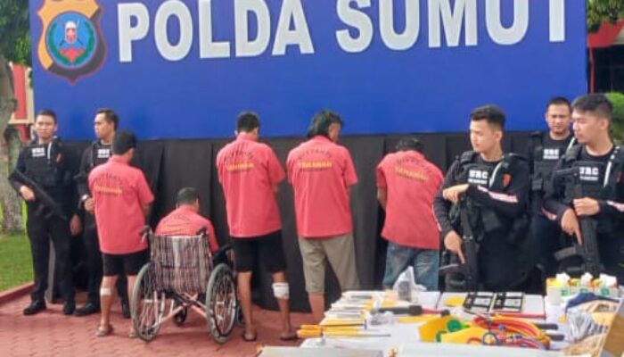 Poldasu Tangkap Lima Sindikat Pembobol ATM, Tiga Orang Ditembak
