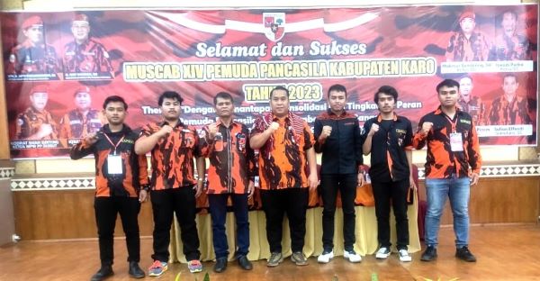DARMA Ginting Sekjen MPW PP Sumut diabadikan usai pelaksanaan Muscab PP Karo berlangsung di Aula Hotel Sibayak Internasional Berastagi. Waspada/ Micky Maliki.