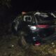 Mobil Fortuner kecelakaan di Desa Jangga Dolok, Kecamatan Lumbanjulu, Kabupaten Toba, Provinsi Sumatera Utara, Minggu (7/8). (Waspada/Ist