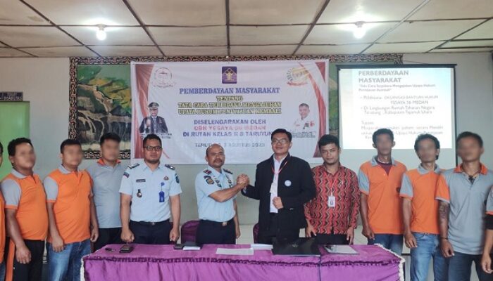 Rutan Tarutung Fasilitasi Warga Binaan Ikuti Penyuluhan Hukum