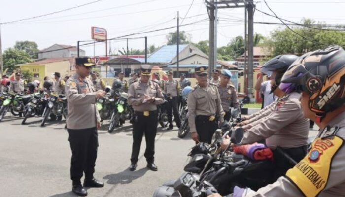 Wakapolresta DS Periksa Kendaraan Operasional Jelang Pemilu