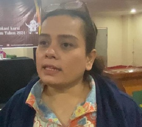 Komisioner KPU Kota Pematangsiantar Gina Ruthfefiliana Ginting.(Waspada-Dok)