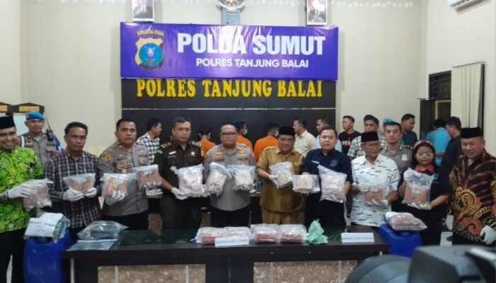 Polres T.Balai Gagalkan Penyelundupan 15 Kg Sabu Dan 10 Ribu Ekstasi