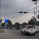 Lampu merah di persimpangan atau bundaran Tugu Kota Binjai beberapa hari terakhir mengalami kerusakan. (Waspada/Ria Hamdani)