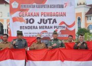 Danrem 011/LW Bagikan 10 Juta Bendera Merah Putih