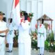 Prosesi pengukuhan Paskibraka di HUT ke-78 RI Kabupaten Labura di Aula Ahmad Dewi Syukur, Rabu (16/8) malam. Waspada/ist