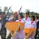 Upacara pengibaran Bendera Merah Putih memperingati HUT ke-78 Proklamasi Kemerdekaan RI di Lapangan Landing, Lhoksukon, Kamis (17/8). (Waspada/ist)