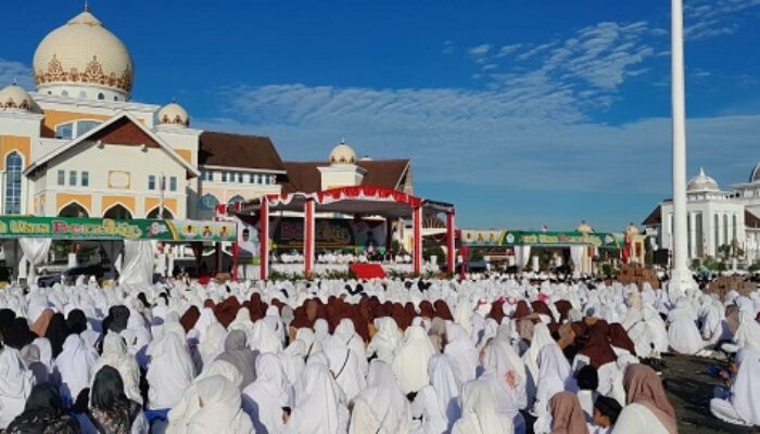 Rayakan HUT Ke-78 RI Puluhan Ribu Guru Dan Siswa Aceh Utara Berzikir