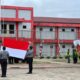 PETUGAS Rutan Kelas IIB Humbahas melaksanakan upacara bendera pada puncak peringatan HDKD Ke-78. Waspada/Ist