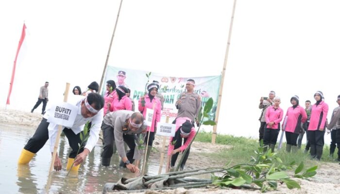 Pemkab-Polres Sergai Sinergi Cegah Kerusakan Lingkungan Lewat Penanaman Mangrove