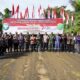 Komandan Korem 011/LW, Kolonel Kav Kapti Hertantyawan S.H, Kamis (3/8) pagi melakukan pemasangan bendera merah putih secara simbolis di Gunung Salak. Waspada/Ist