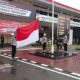 UPACARA peringatan HUT Kemerdekaan RI ke 78 di lapangan upacara Mapolrestabes Medan, Kamis (17/8). Waspada/Ist