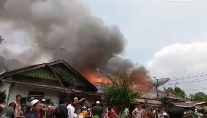 Kebakaran Di Simangambat, 6 Rumah Terbakar
