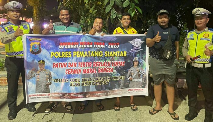 Sat Lantas Polres P. Siantar Sosialiasi Operasi Zebra Toba 2023