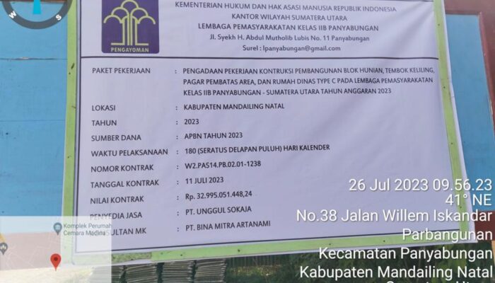 Kejar PAD, Bapenda Madina Surati Kontraktor Pengembangan Lapas