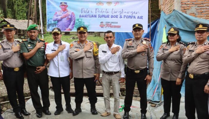 Kapolres Langkat Resmikan Bantuan Sumur Bor Di Desa Sei Meran