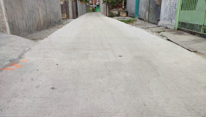 Pemko Beton Jalan di Medan Marelan