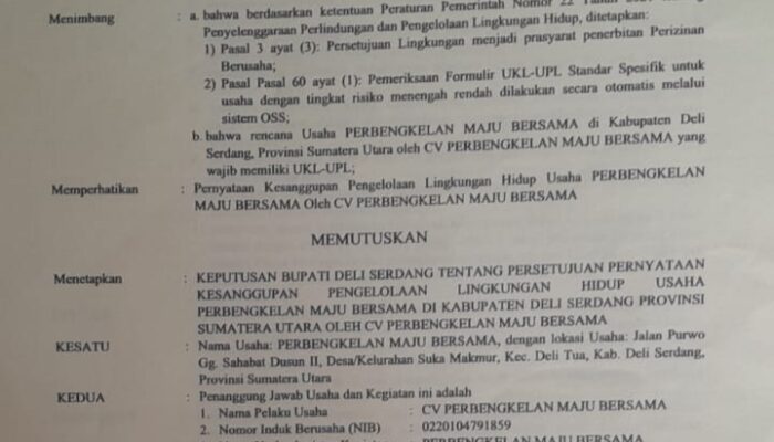 Perbengkelan Maju Bersama Resmi Berizin