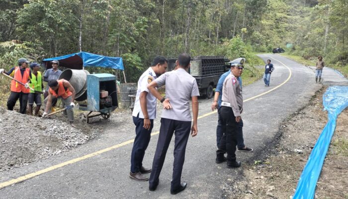 Satlantas Polres Nagan Raya Cek Pelebaran Beutong-Takengon