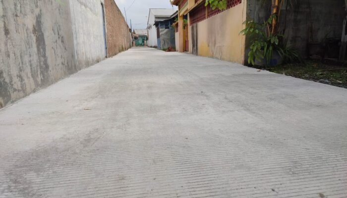 Dinas SDABMBK Kota Medan Tuntaskan Pembetonan Jalan Swadaya Gg. Chi Kung