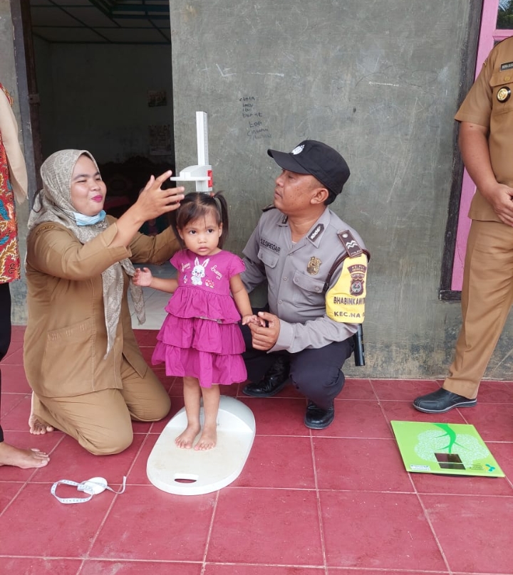 Tim Terpadu Dan Polres Labuhanbatu Kunjungi Anak Stunting
