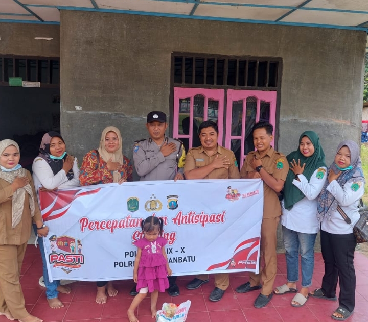 Tim Terpadu Dan Polres Labuhanbatu Kunjungi Anak Stunting