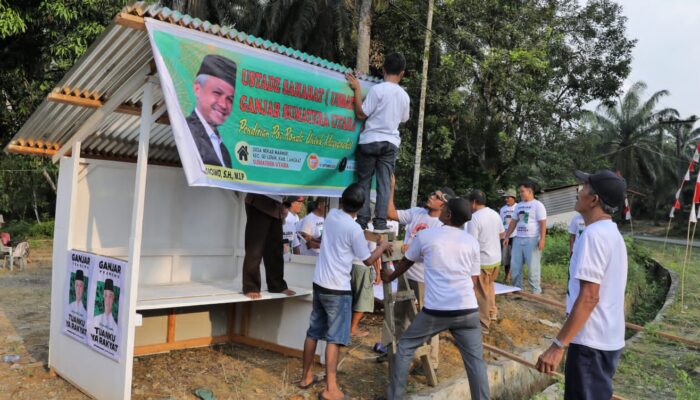 Ustaz Sahabat Ganjar Bangun Pos Ronda untuk Warga di Langkat