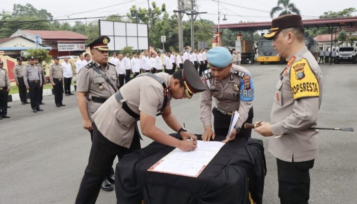 Kapolresta Deliserdang Pimpin Sertijab Kabag Ops