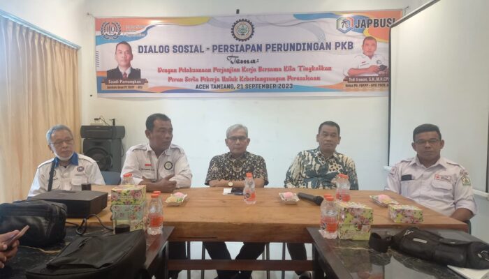 Kadisnakertrans Tamiang Sosialisasi Penyampaian Pembahasan Konsolidasi