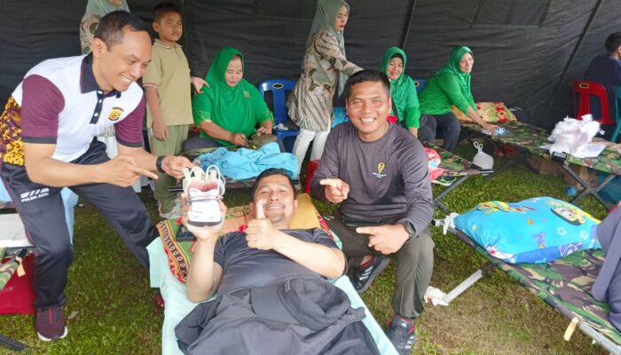 HUT Ke-78 TNI, Pj Bupati Agara Donor Darah