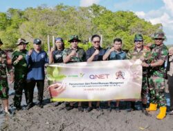 QNET & Kodim 1611 Badung Lanjutkan Pelestarian Mangrove Di Bali