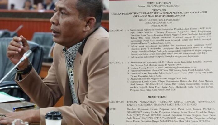 Mualem Kembali Ganti Kepemimpinan DPRA