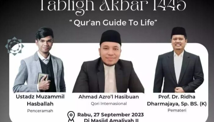 Besok, Tabliq Akbar Di Masjid Amaliyah 2 Mabar Hilir