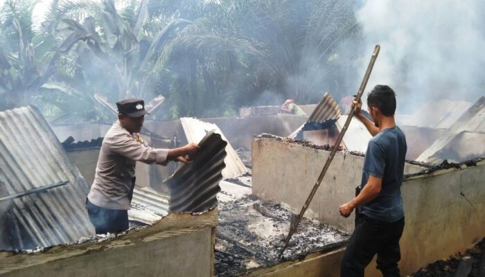 Dua Rumah Satu Kios Ludes Terbakar Di Aceh Timur