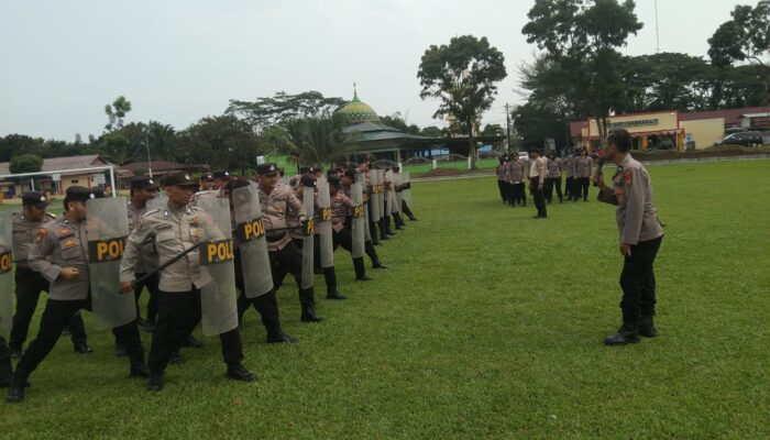 Polres Binjai Latihan Dalmas Dalam Rangka Persiapan Pemilu