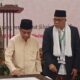 KETUA Umum MUISU,Dr.Maratua Simajuntak menyaksikan penandatangan deklarasi. Waspada/ist