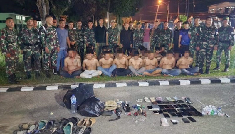 Yonif 123/RW P.Sidimpuan Amankan 28 Pelaku Narkoba Yonif 123/RW P.Sidimpuan Amankan 28 Pelaku Narkoba