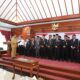 Pj Wali kKota Lhokseumawe Dr Drs Imran, M.Si, MA.Cd lantik 81 Pejabat Administrator, pengawas dan Fungsional berlangsung di Kantor Wali Kota setempat, Senin (4/9). Waspada/Zainuddin. Abdullah