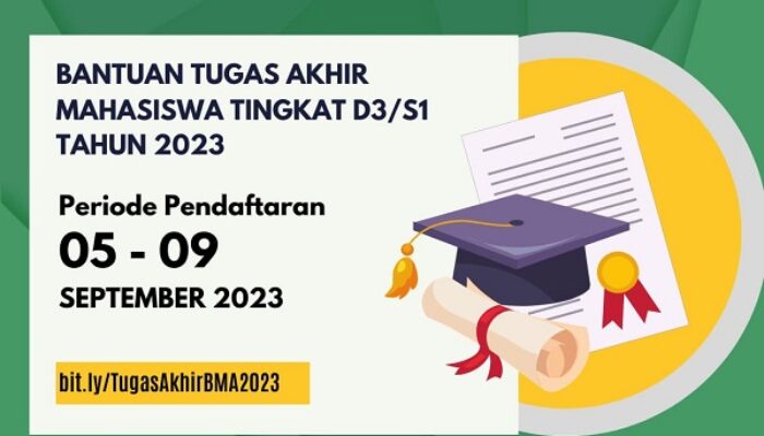 BMA Buka Pendaftaran Bantuan Tugas Akhir Mahasiswa