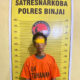 Tersangka bersama barang buktinya kini diamankan di Sat Narkoba Polres Binjai.(Waspada/Ist).
