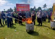 Polres Abdya Musnahkan BB Ganja Dan Sabu