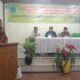 Ketua MUI Batubara H Muhammad Hidayat Lc menyampaikan pandangan umum dalam sosialisasi rencana pendirian kampus pendidikan tinggi agama.(Waspada/Agusdiansyah Hasibuan)