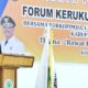 Wabup Simalungun, H.Zonny Waldi, saat menyampaikan sambutan di acara Rakor FKUB di gedung MUI Simalungun, Selasa (12/9).(Waspada/ist)