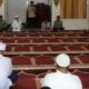 Kapolres AKBP Yogen Heroes Baruno melaksanakan Jumat keliling di Masjid Ilham, Jl. Jend. Ahmad Yani, Kota Pematangsiantar, Jumat (1/9) dan membagikan bantuan sembako secara simbolis kepada pengurus masjid.(Waspada-Ist).