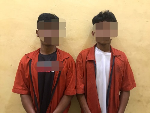 ABANG BERADIK berinisial TTS dan ZS yang menyetubuhi pelajar berinisial NNS. Waspada/Ist