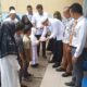 Puluhan anak yatim, piatu dan yatim piatu terima bantuan sosial dari Kemensos melalui Dinsos Palas.(Waspada/Idaham Butar Butar/B)
