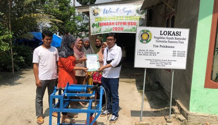 Penerapan Teknologi Mesin Pemintal Tali Purun Untuk Meningkatkan Kualitas Produk Usaha Kelompok Anyaman “Nasti Purun” Serdangbedagai